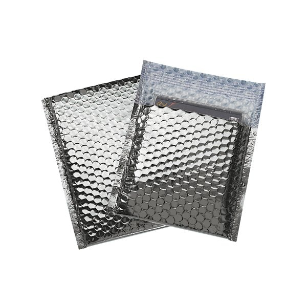 Bsc Preferred 7 x 6 3/4'' Silver Glamour Bubble Mailers, 72PK BUY03998359 - main